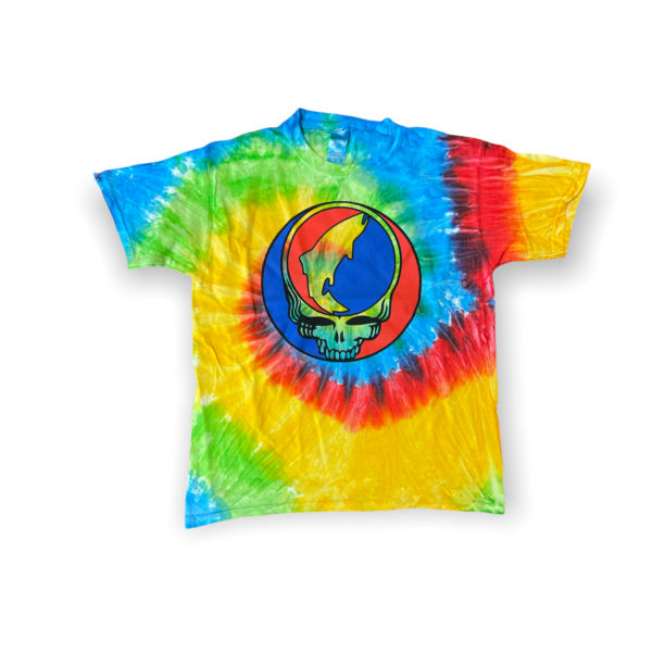 Youth Tie-Dye Trout Head T-Shirt (Color: Tie Dye Blue, Size: Youth Small)