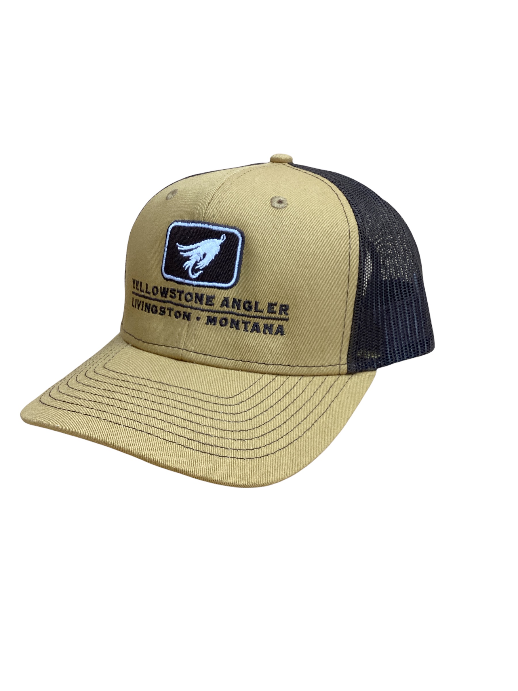 Vntg. Elk Lodge? Fly Fishing Hat with Flies and Button Trucker Hat/  Baseball Cap 