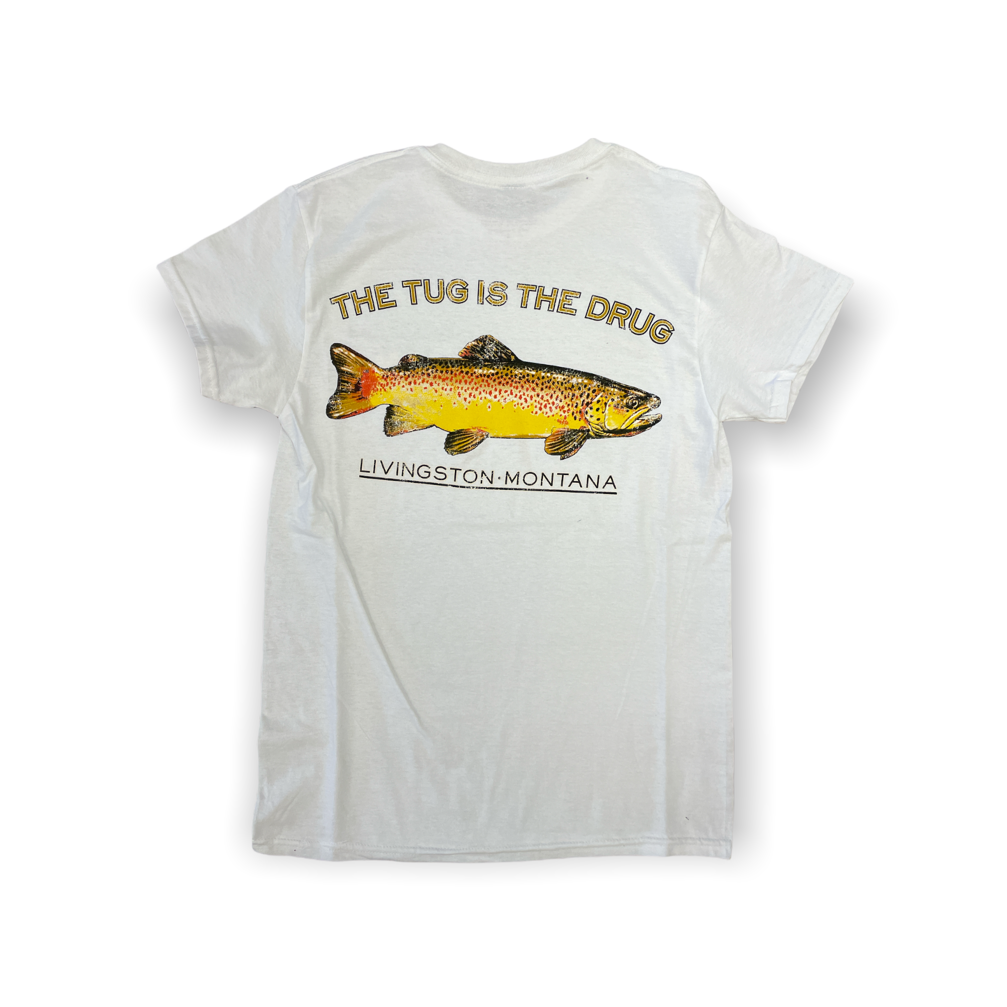 Yellowstone Angler The Tug Is The Drug T-Shirt (Color: Creme, Size: XX - Large)