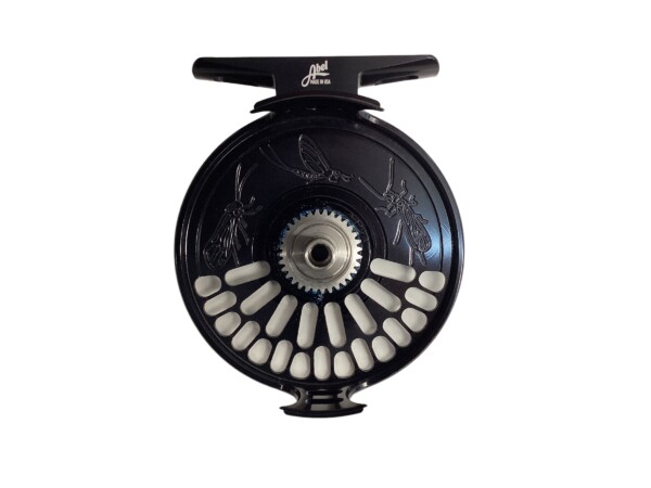 Used (But Never Used) Abel 4/5 TR Reel Black Frame And Spool With Rosewood Handle. - Image 4