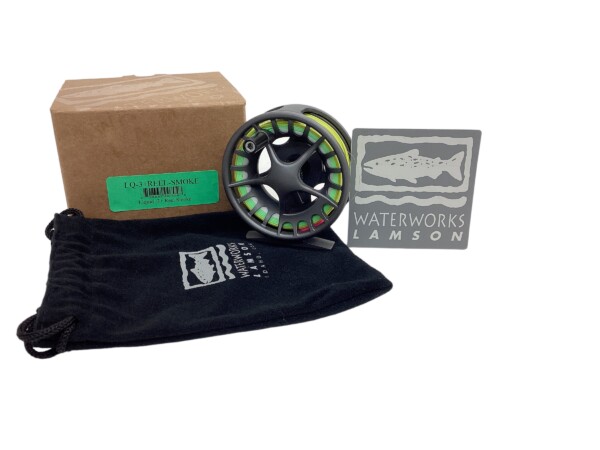 Used (But Never Used) Lamson Liquid -3+ Fly Reel In The Color "Smoke"