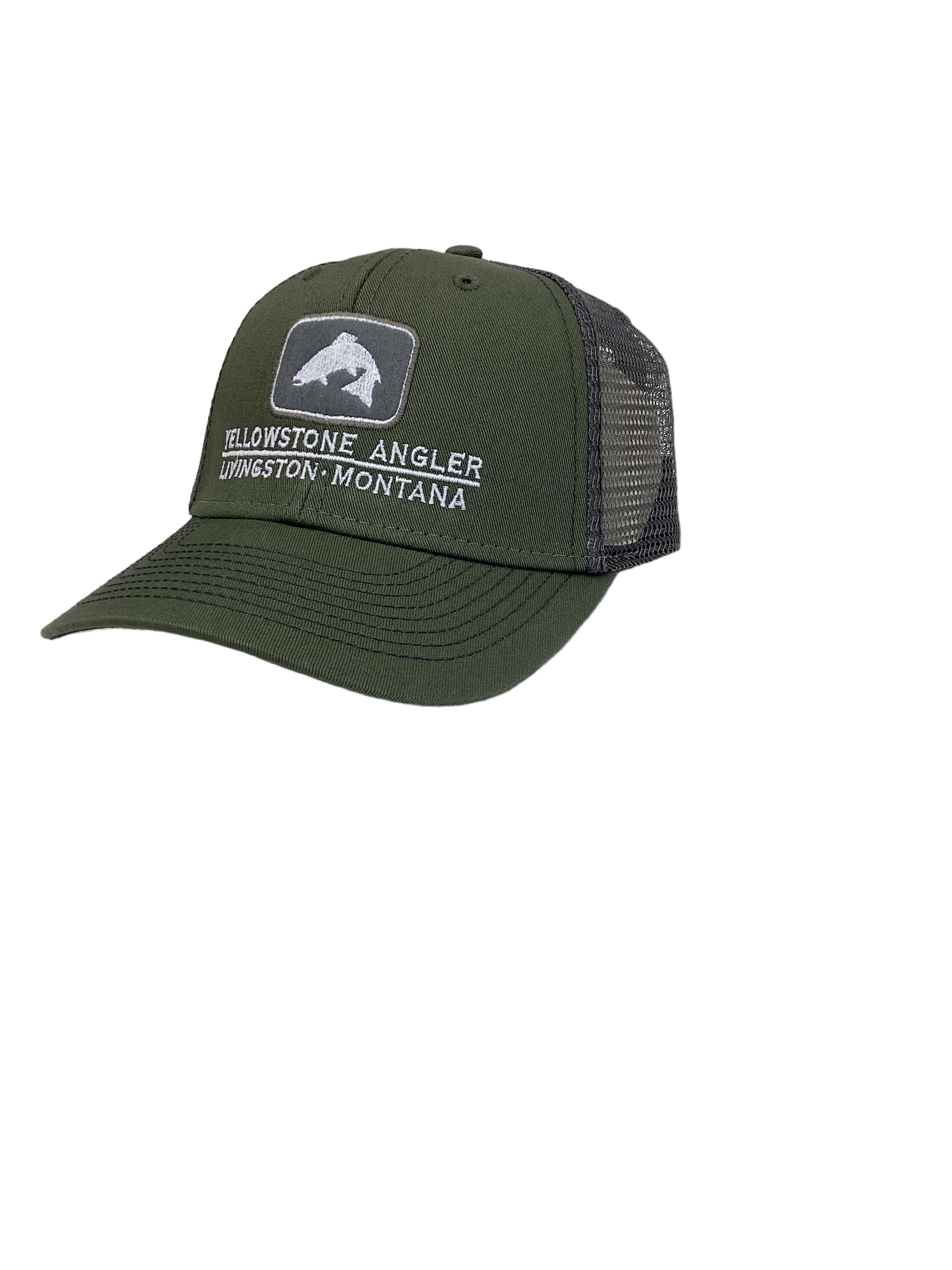 Yellowstone Angler Swing Fly Icon Trucker Hat (Color: Whiskey / Coffee)