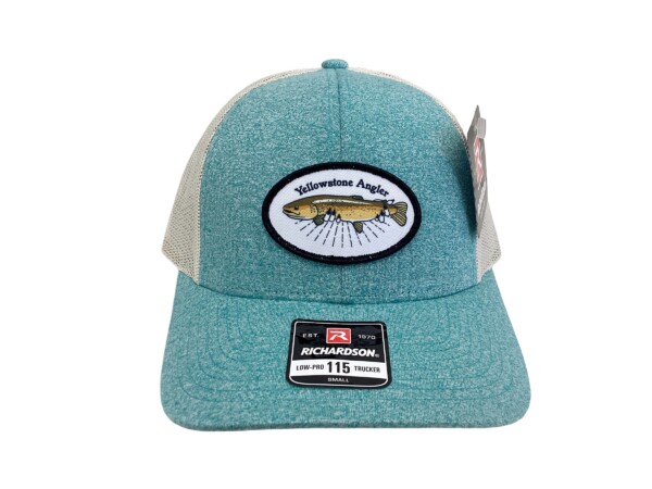 Richardson 115 Yellowstone Angler Brown Trout Logo Teal and Off White